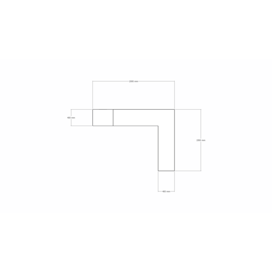 123schrank Eckschrank Durango - 200/150x40x200H cm - Fächerschrank - push-to-open Türen