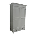 123schrank Kleiderschrank Bolton - 120x60x205H cm - Kleiderstange - Einlegeboden - 2 geschlossene Flügeltüren - 2 Soft-Close-Schubladen