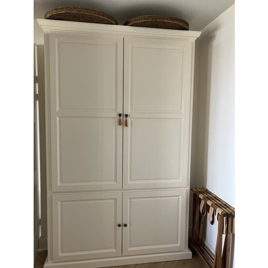 123schrank Schaltschrank LM 02 - 100x40x245H cm - 4 geschlossene Flügeltüren - 5 Fachböden - verstellbare Fachböden - schaltbar