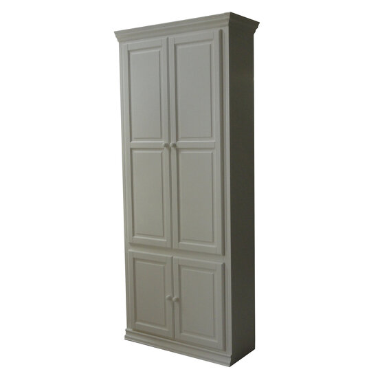 123schrank Schaltschrank LM 02 - 100x40x245H cm - 4 geschlossene Flügeltüren - 5 Fachböden - verstellbare Fachböden - schaltbar