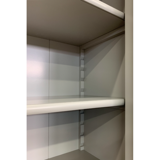 123schrank Bücherregal Royal - 100x43x240H cm - 2 geschlossene Flügeltüren - 4 Schubladen - verstellbare Einlegeböden