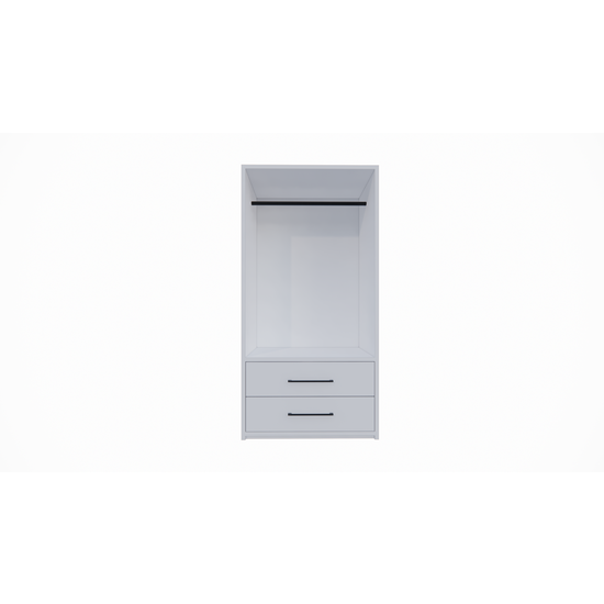 123schrank Kleiderschrank Zakyntos 01 - 100x60x200H cm - 2 Türen - 2 Schubladen