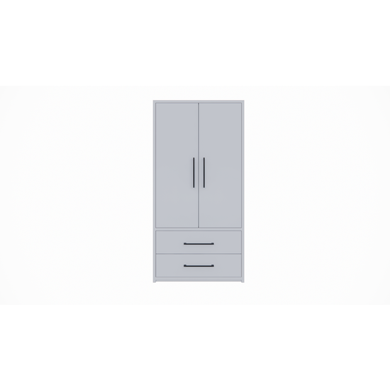 123schrank Kleiderschrank Zakyntos 02 - 120x60x200H cm - 2 Türen - 2 Schubladen