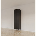 123schrank Java Schrank - 60x40x210H cm - auf Füßen - 2 Türen zum Aufschieben - 4 verstellbare Einlegeböden