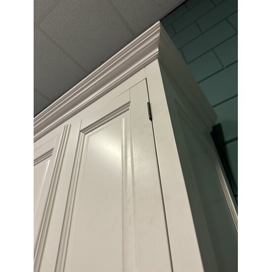 123schrank Ausstellungsstück Buffetschrank Chaumont Spezial - 210x50x250H cm - RAL 9010 - geschlossene Türen - Vitrinentüren - 9 Schubladen