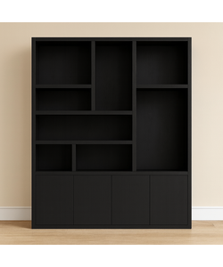 Ausstellungsstück Vitrinenregal Formentera - 2M - RAL 9005