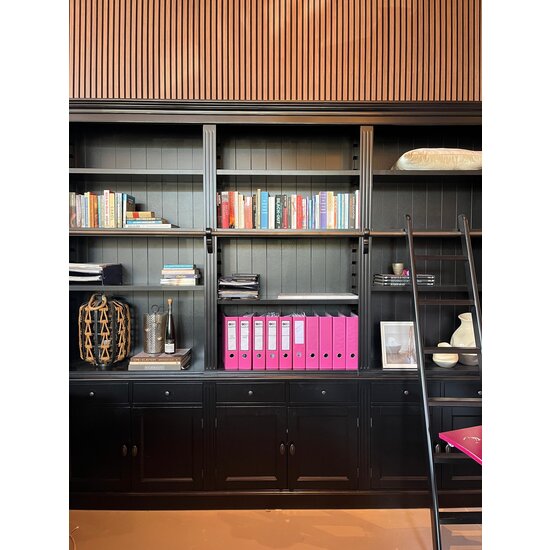 123schrank Ausstellungsstück Bücherschrank Private Library - 300x43x240H cm - RAL 9005