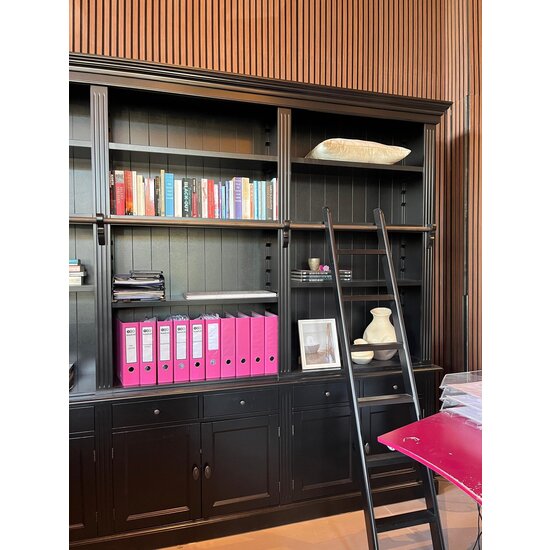 123schrank Ausstellungsstück Bücherschrank Private Library - 300x43x240H cm - RAL 9005