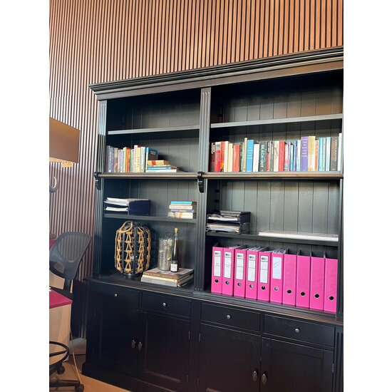 123schrank Ausstellungsstück Bücherschrank Private Library - 300x43x240H cm - RAL 9005