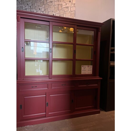 123schrank Ausstellungsstück Vitrinenanrichte South Hampton - 200x51x220(H) cm - RAL 3009