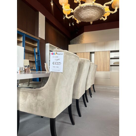 123schrank Showmodel Stühle Samt - 6 Stück
