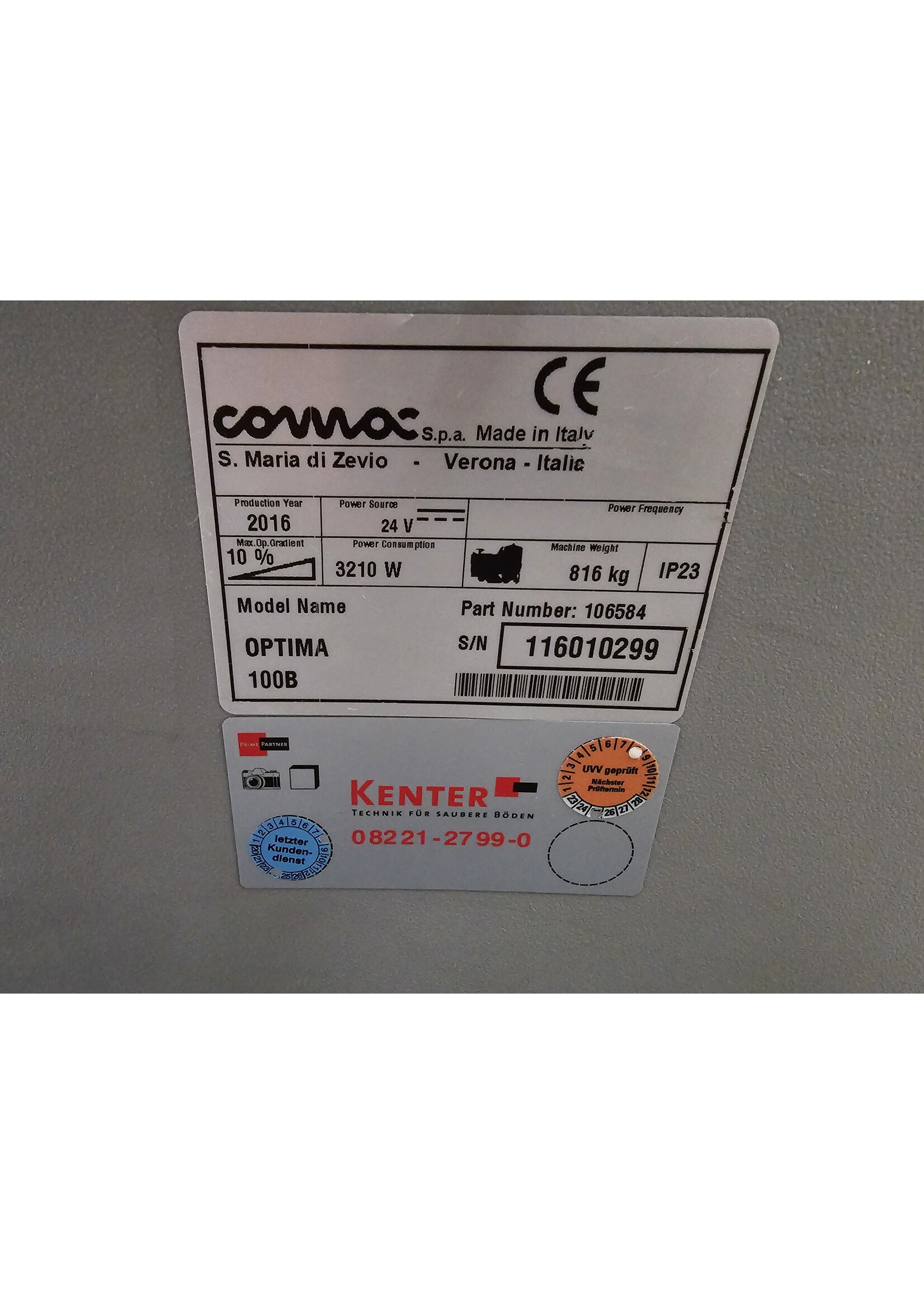Comac S.p.A. Comac Optima 100 B