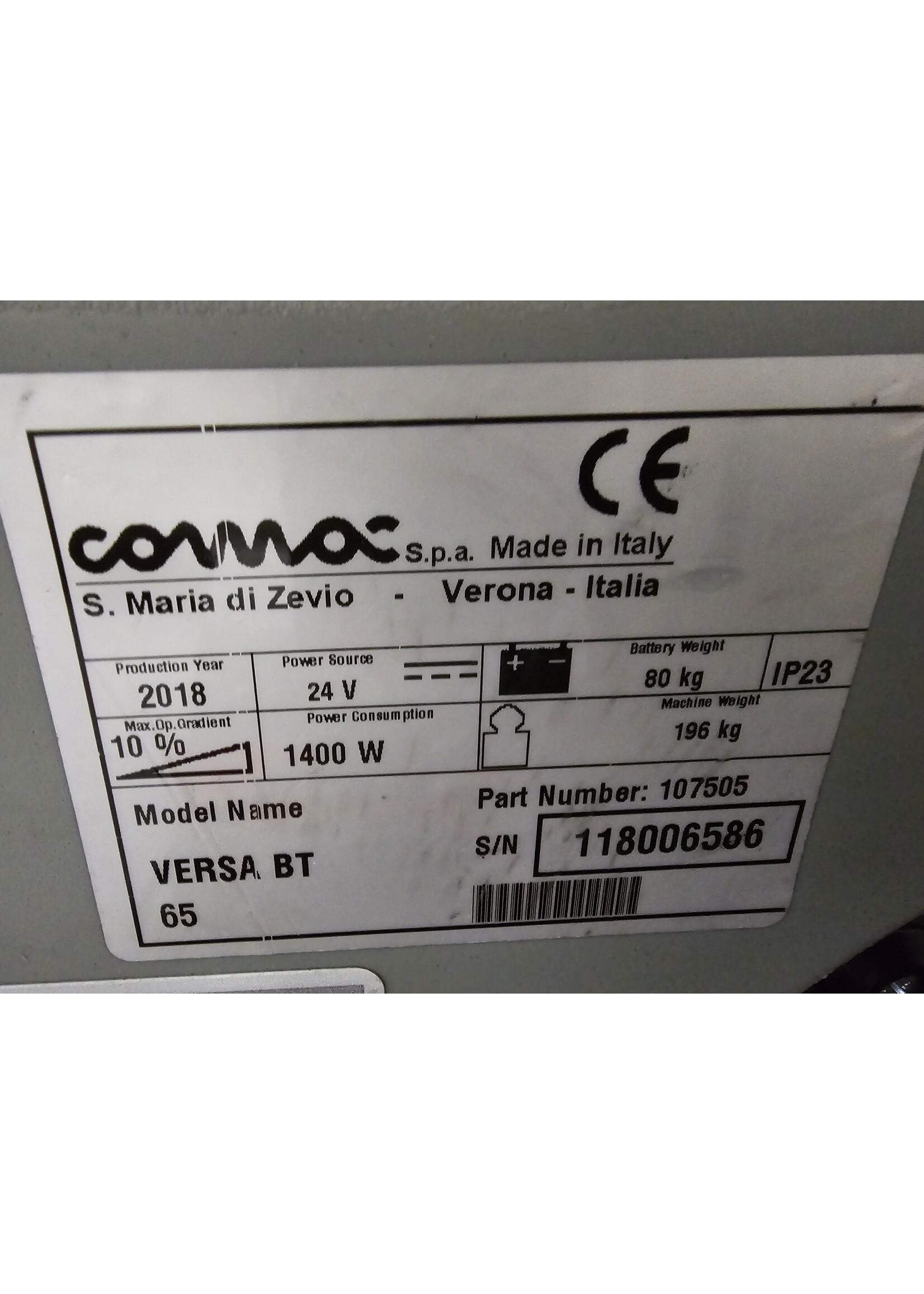 Comac S.p.A. Comac Versa 65 BT