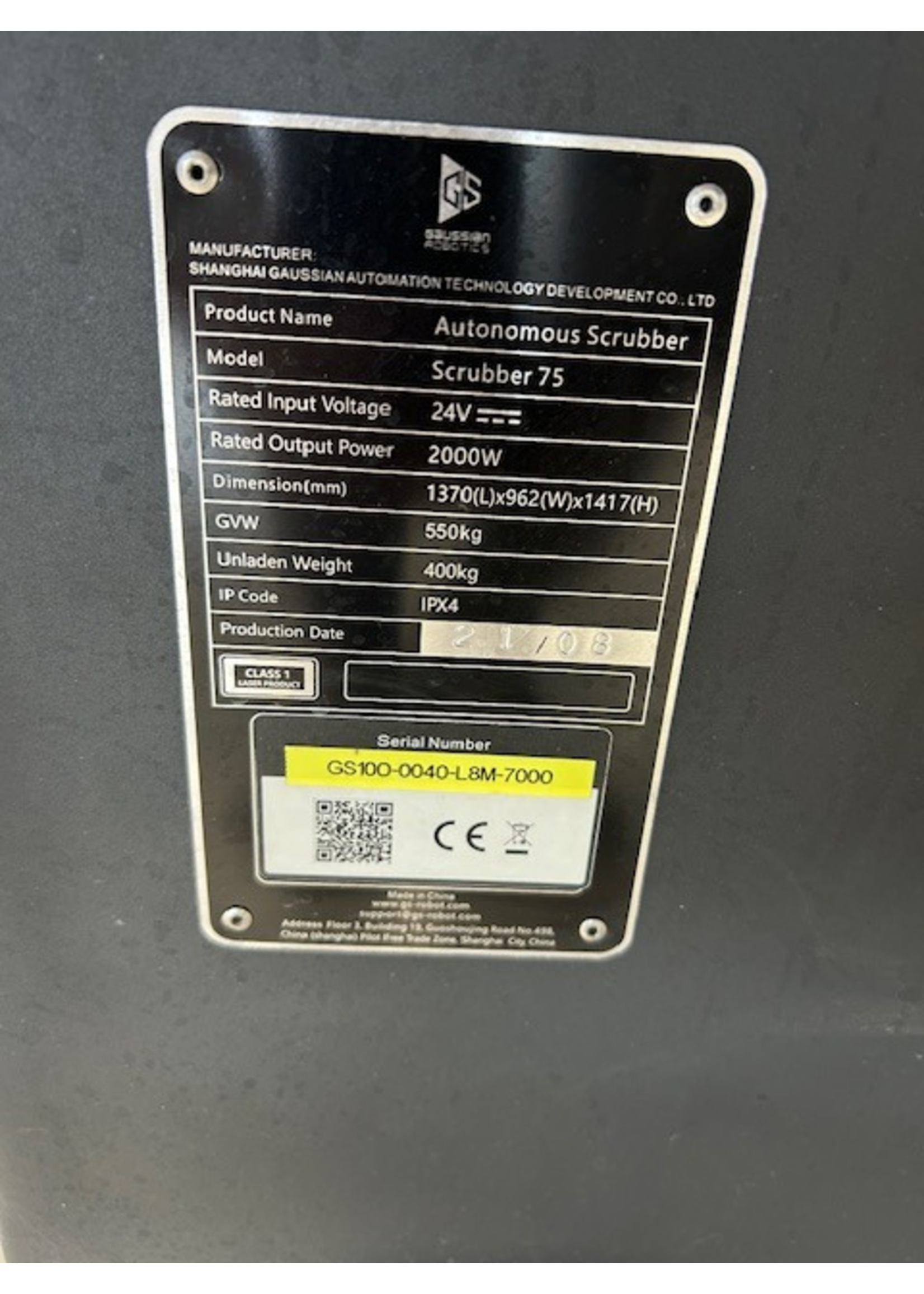 Gausium Gausium Scrubber 75 – Autonomer Scheuersaugroboter (gebraucht, Baujahr 2021)