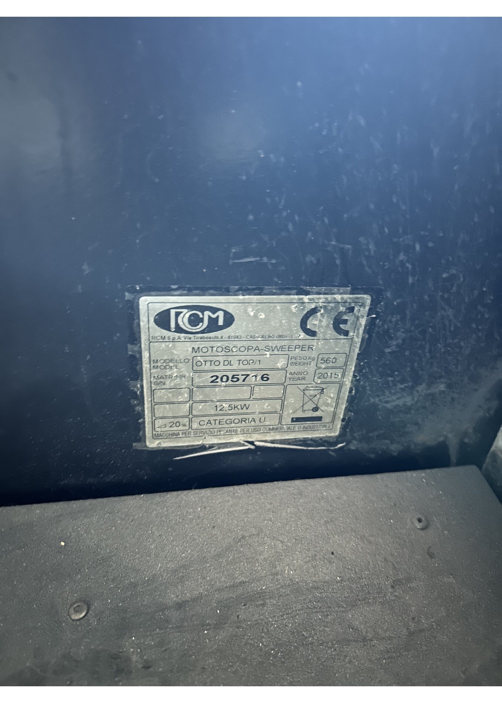 RCM S.p.A. RCM Motoscopa Otto DL Top/1 – Aufsitz-Kehrmaschine (reparaturbedürftig)