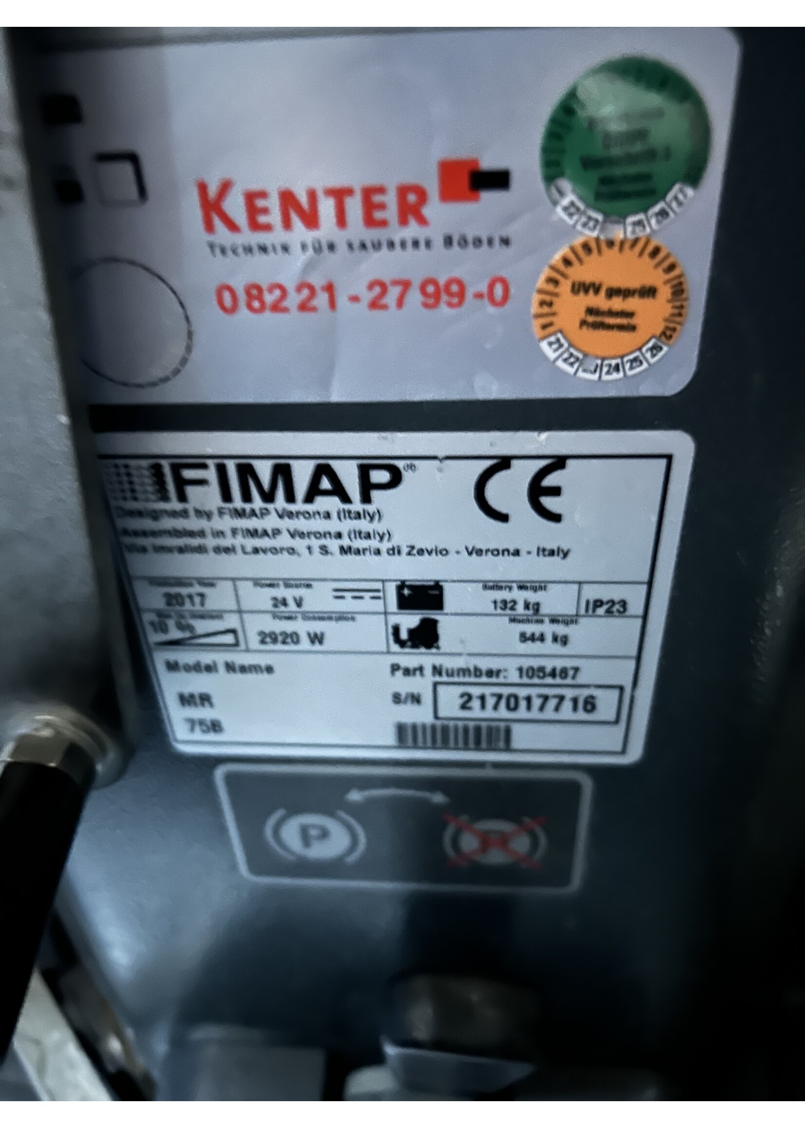 Fimap S.p.A. Fimap MR 75 B – Aufsitz-Scheuersaugmaschine (teilreparaturbedürftig)