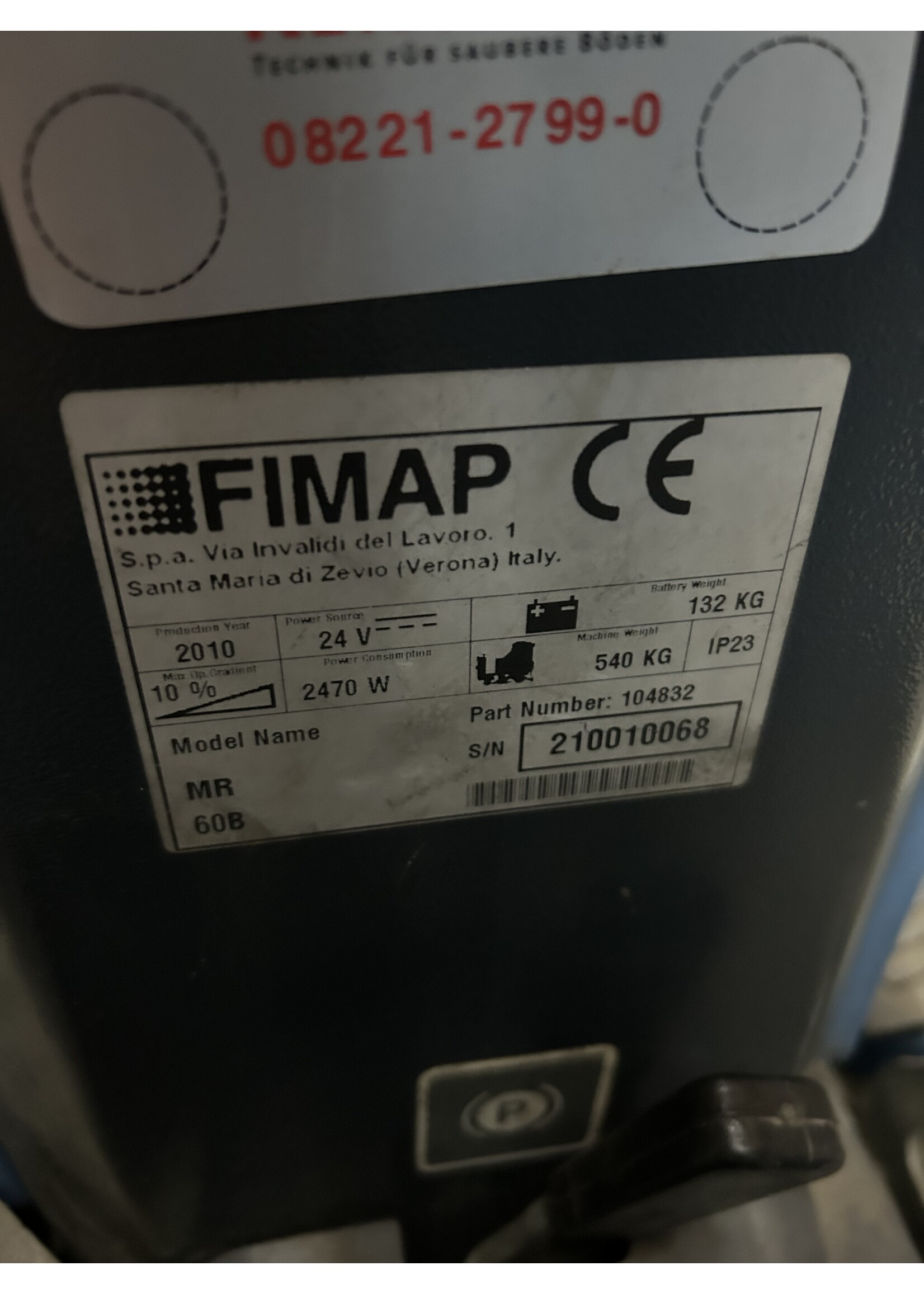 Fimap S.p.A. Fimap MR 60 B – Aufsitz-Scheuersaugmaschine (reparaturbedürftig)