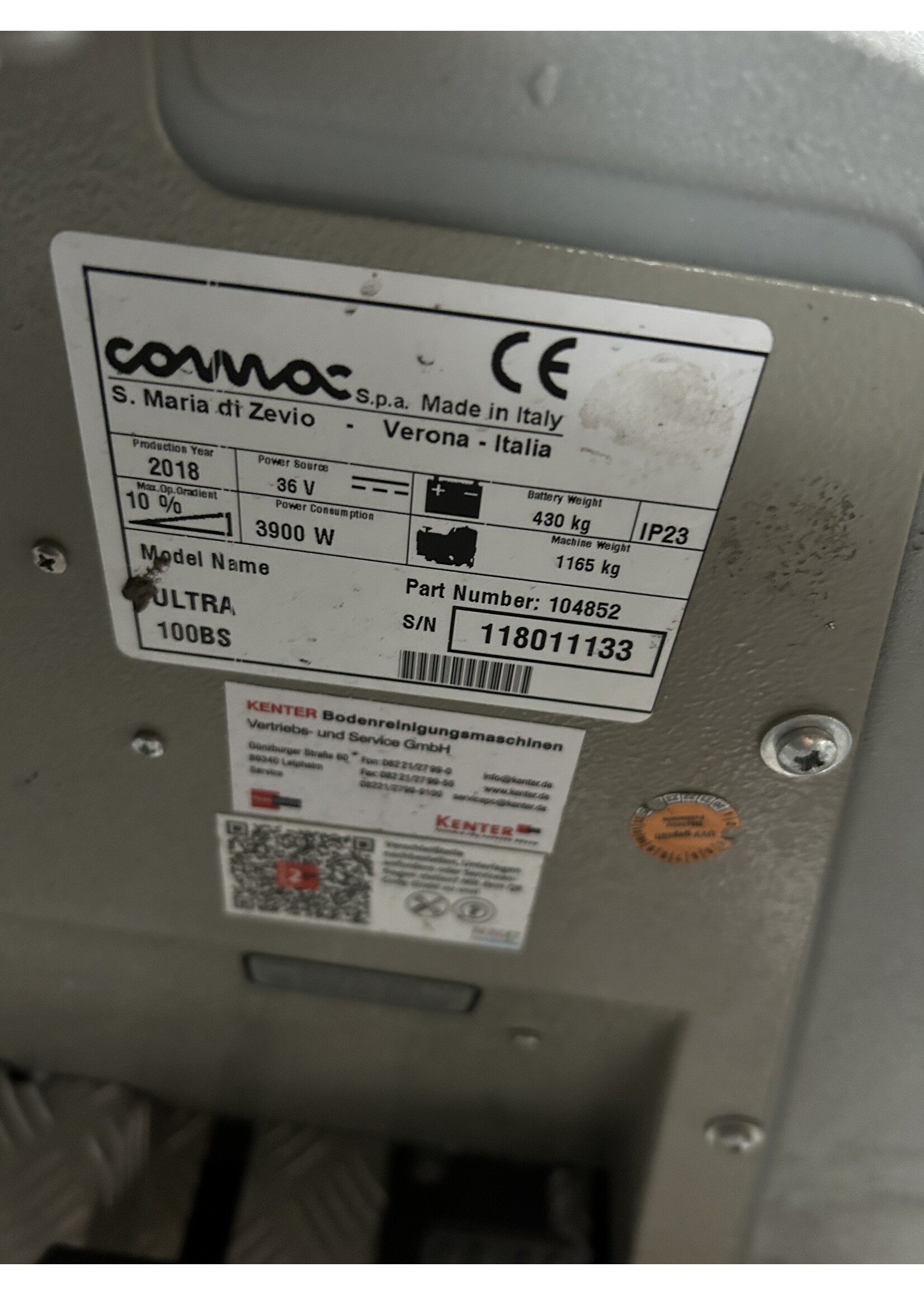 Comac S.p.A. Comac Ultra 100 BS – Aufsitz-Scheuersaugmaschine mit Kehreinheit