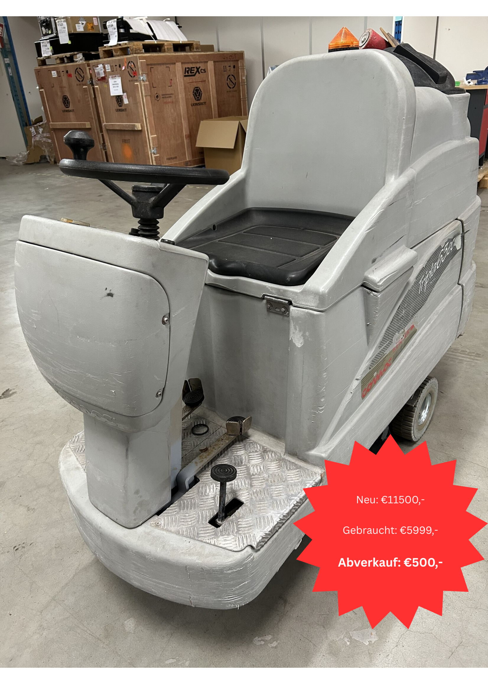 Comac S.p.A. Comac Tripla 63 ECO – Aufsitz-Scheuersaugmaschine (reparaturbedürftig)