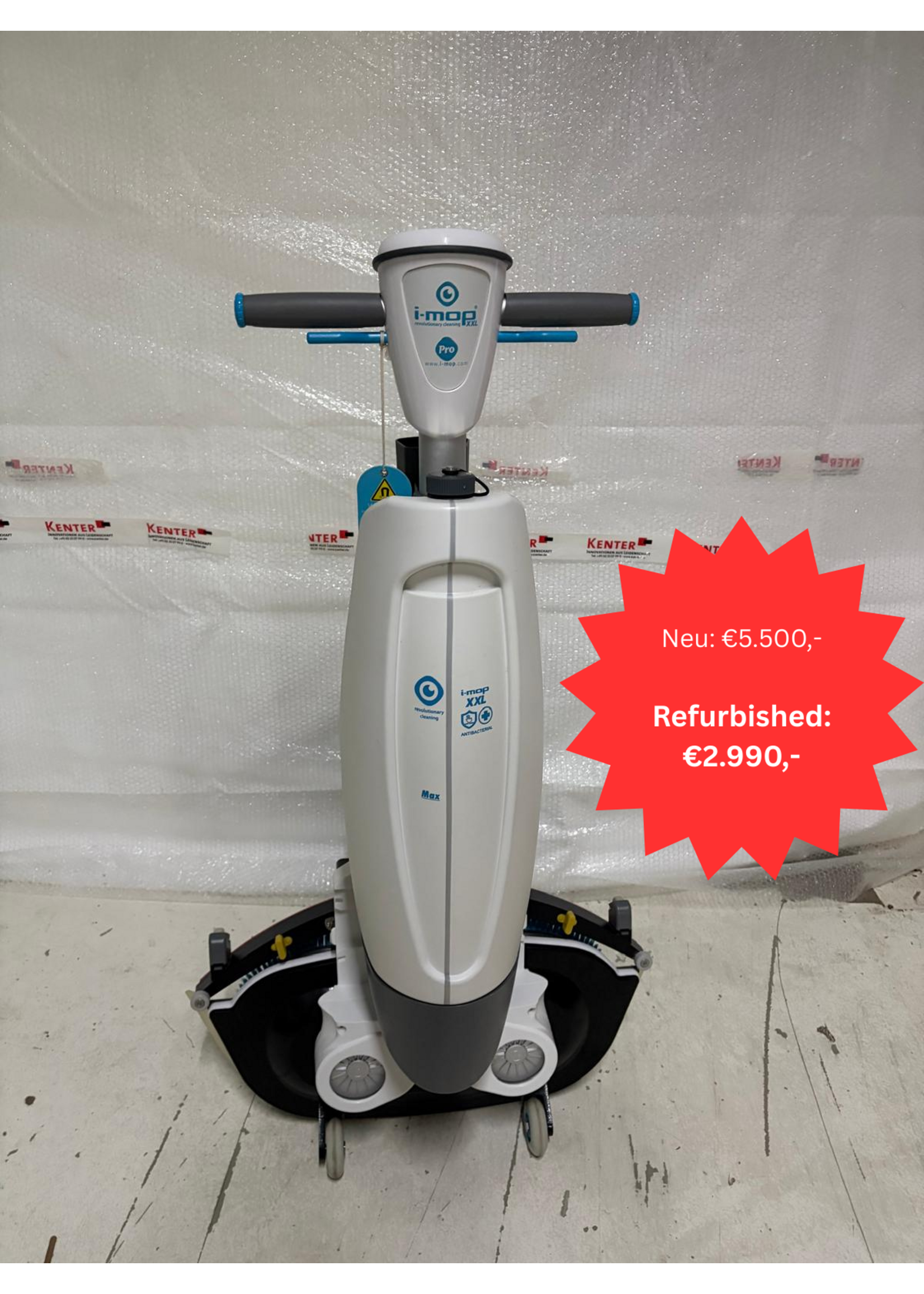 i-team Global B.V. i-Mop XXL Pro – kompakte Scheuersaugmaschine (generalüberholt)