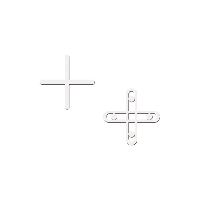 BIHUI BIHUI Tegelkruisjes Cross 250 stuks - 3 mm.