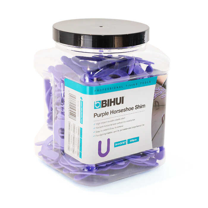 BIHUI BIHUI Hoefijzer Vulplaat Paars 350 stuks 2 mm.