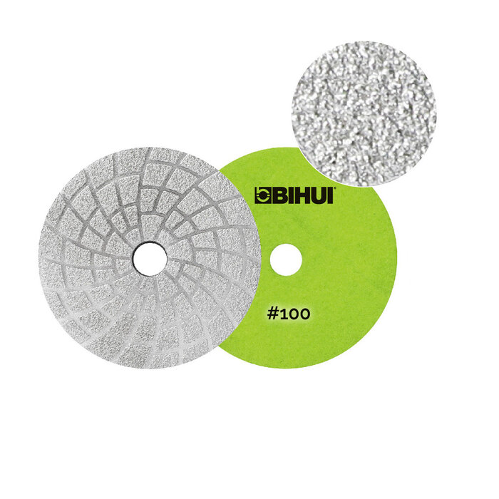 BIHUI BIHUI Diamant Polijst Pad 100 mm - Korrel 100