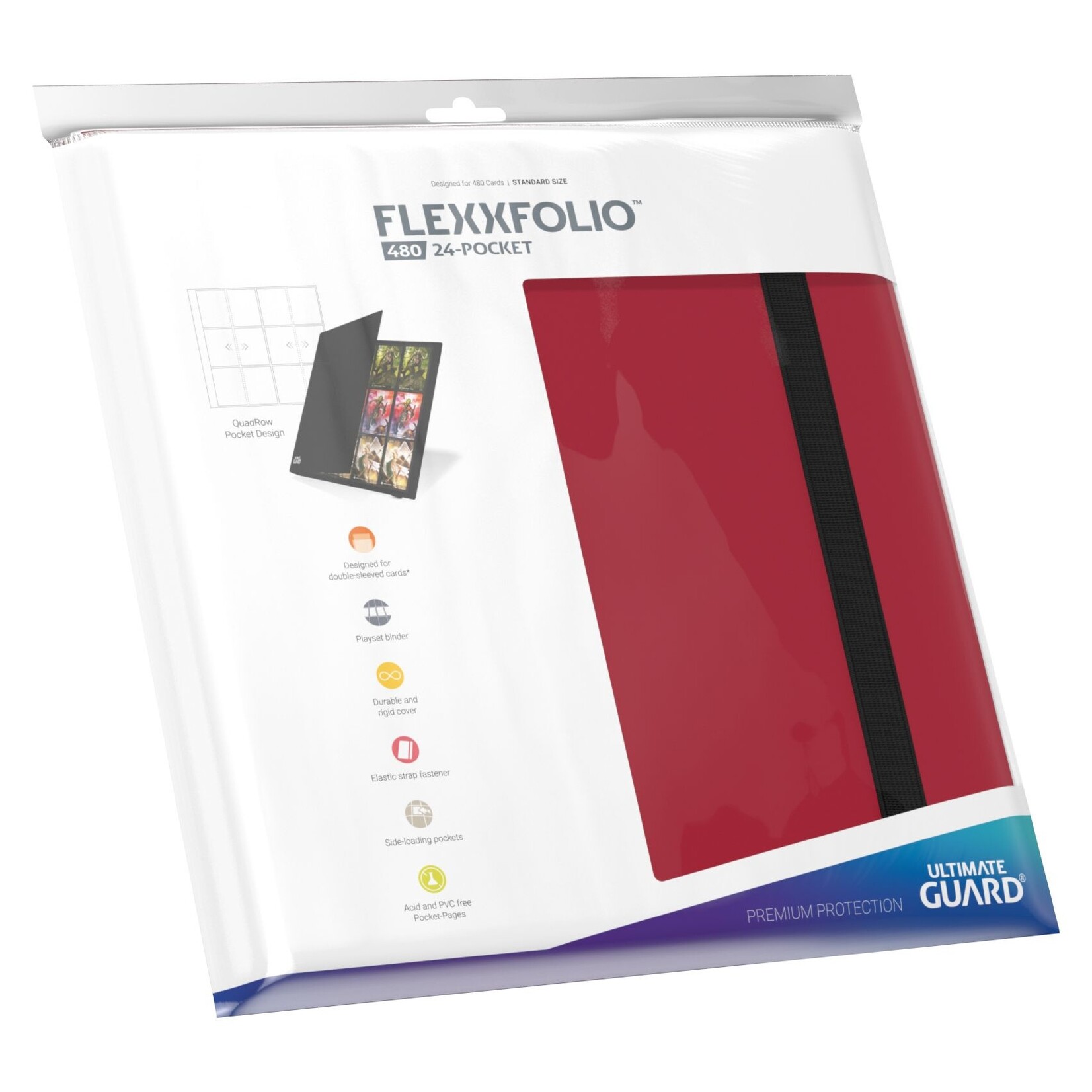 Ultimate Guard Flexxfolio 480 - 24-Pocket (Quadrow) - Red