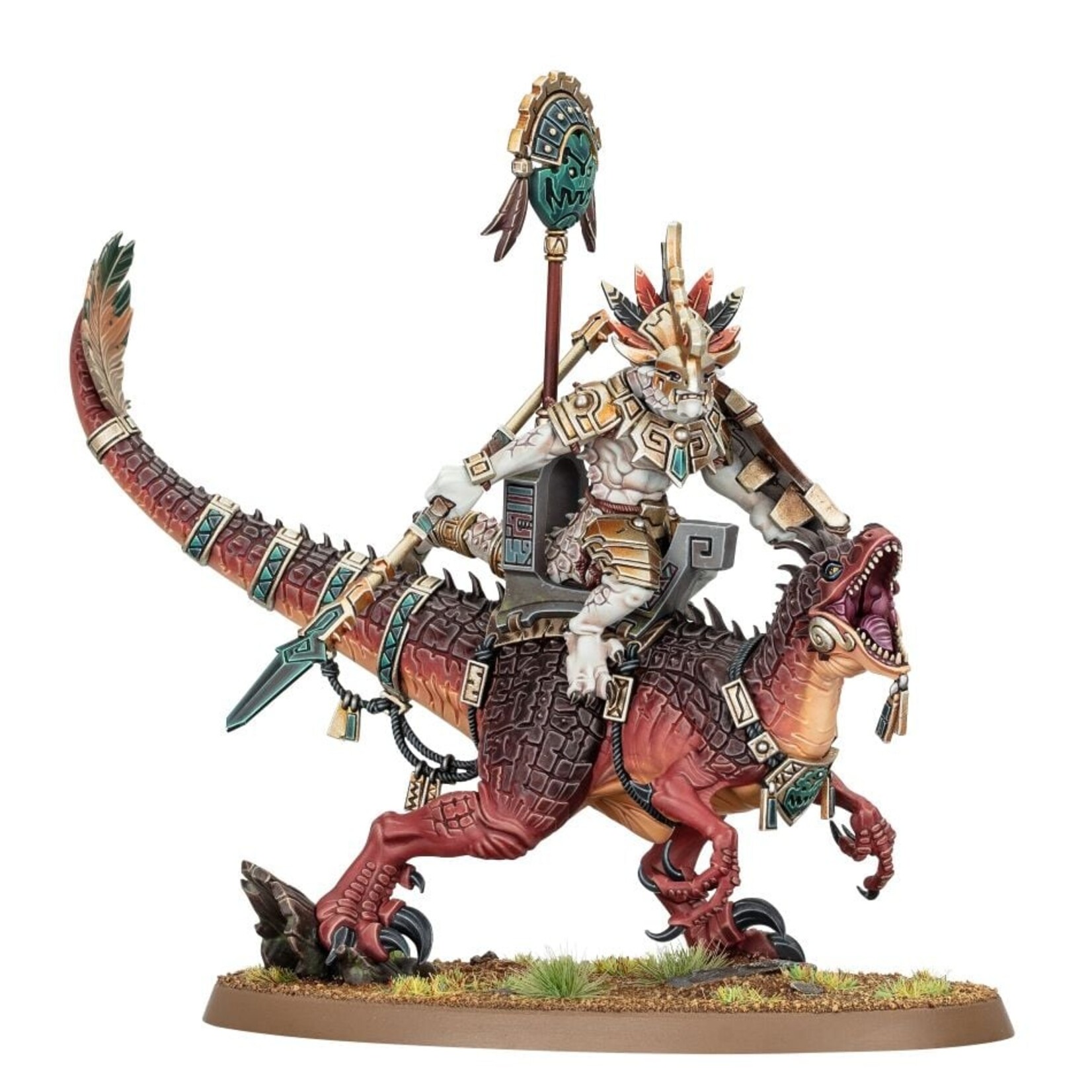 Warhammer: age of sigmar Seraphon: Saurus Scar-Veteran on Aggradon