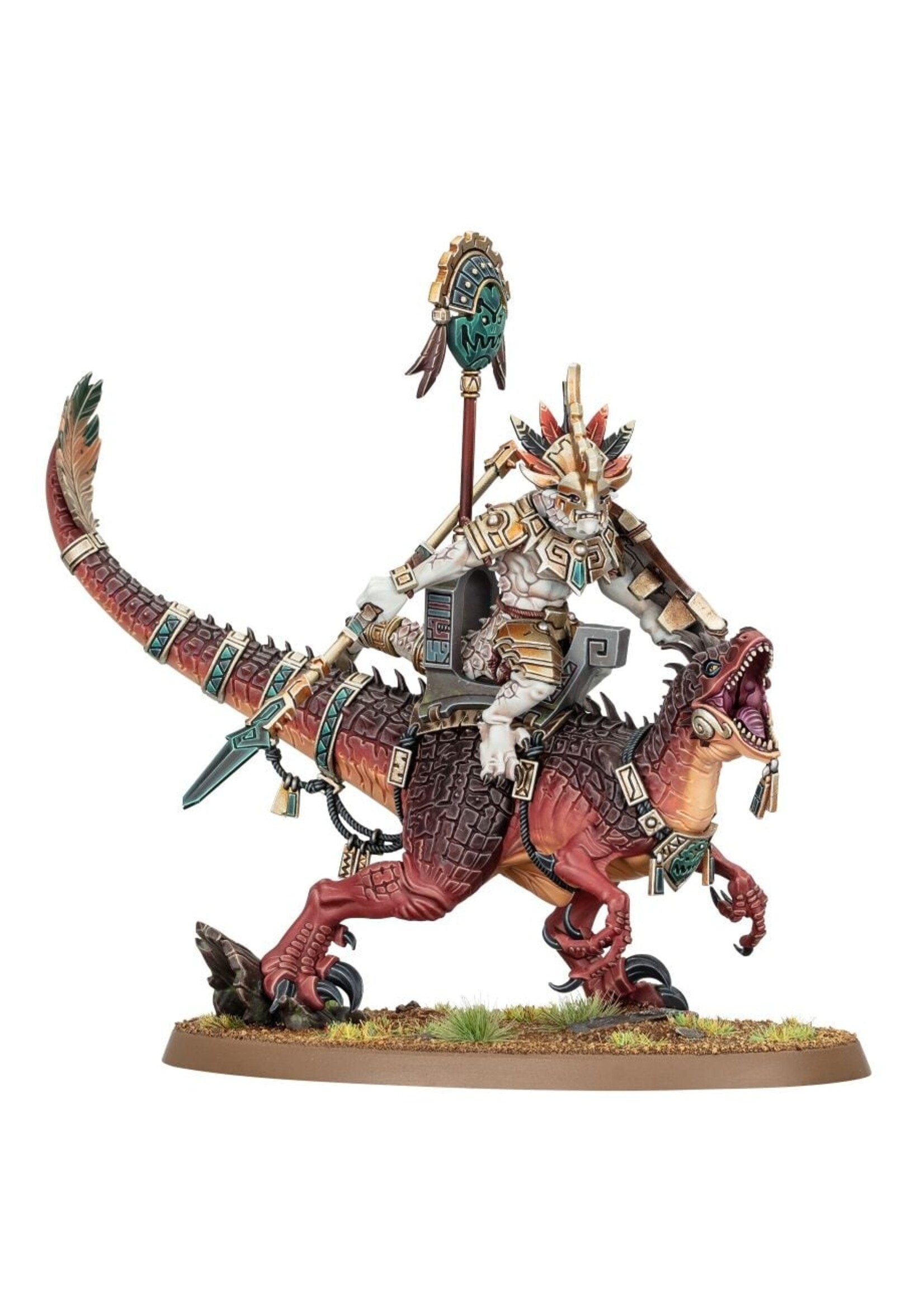 Warhammer: age of sigmar Seraphon: Saurus Scar-Veteran on Aggradon