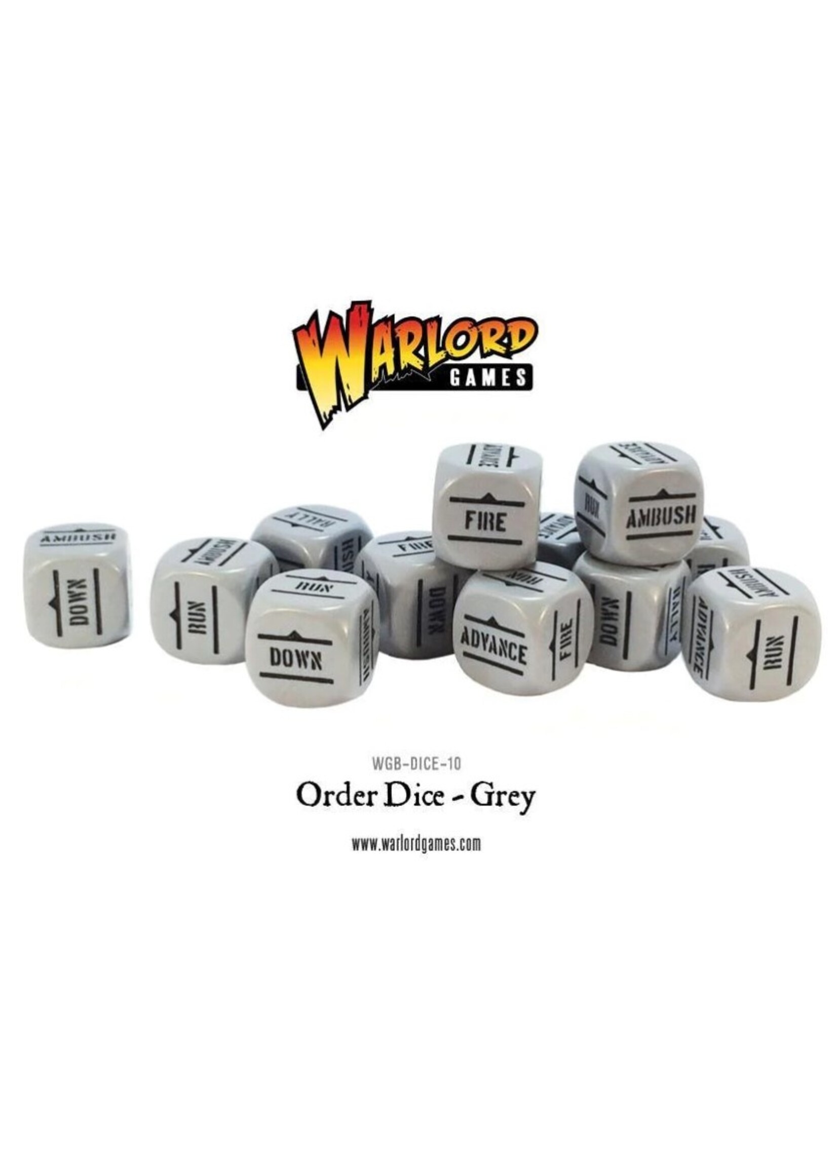Grey Action Order Dice - Bolt action