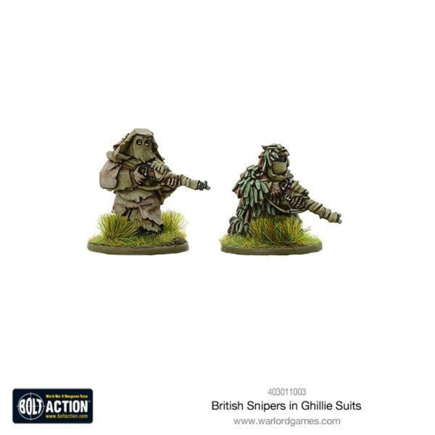 Bolt action British snipers in Ghillie suits