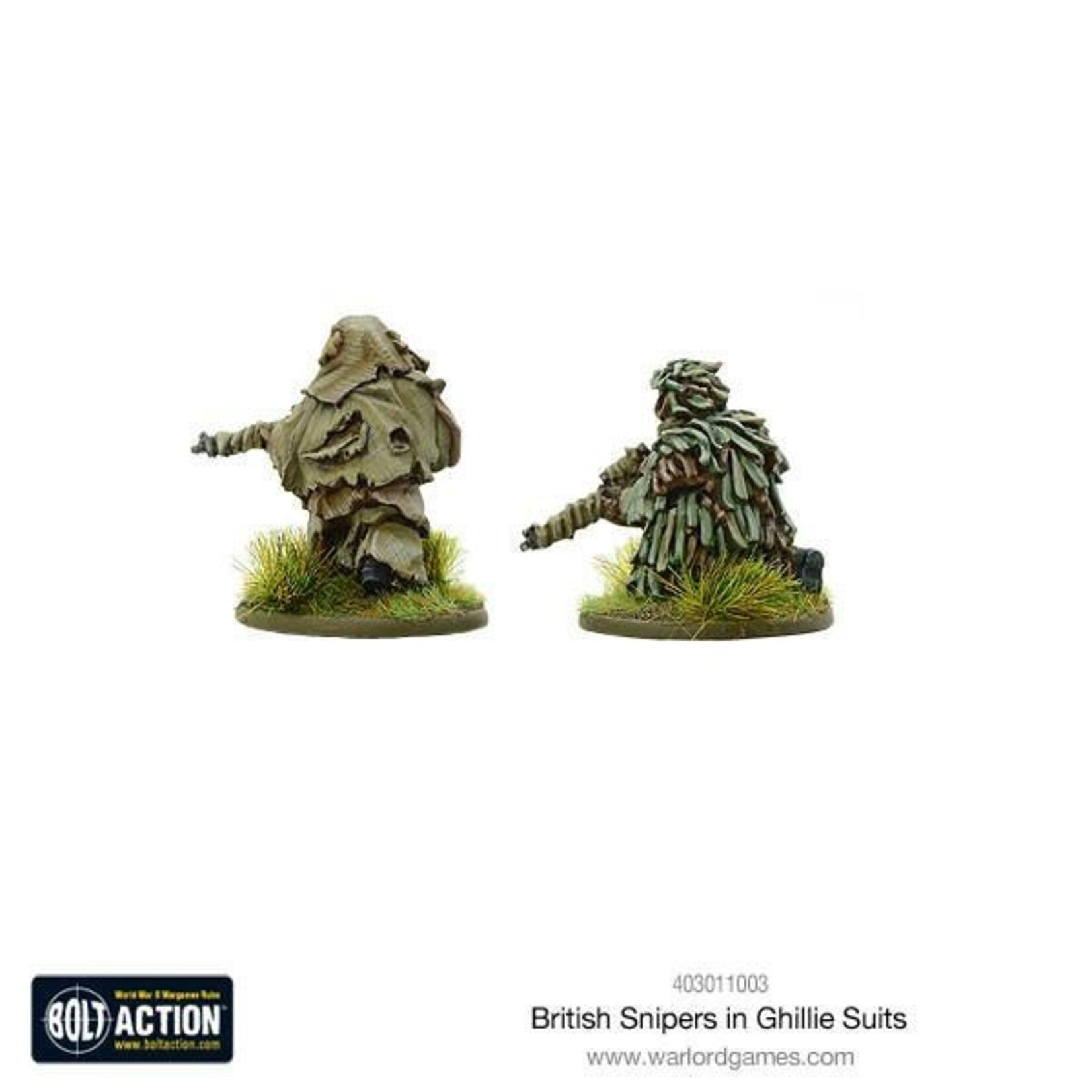 Bolt action British snipers in Ghillie suits