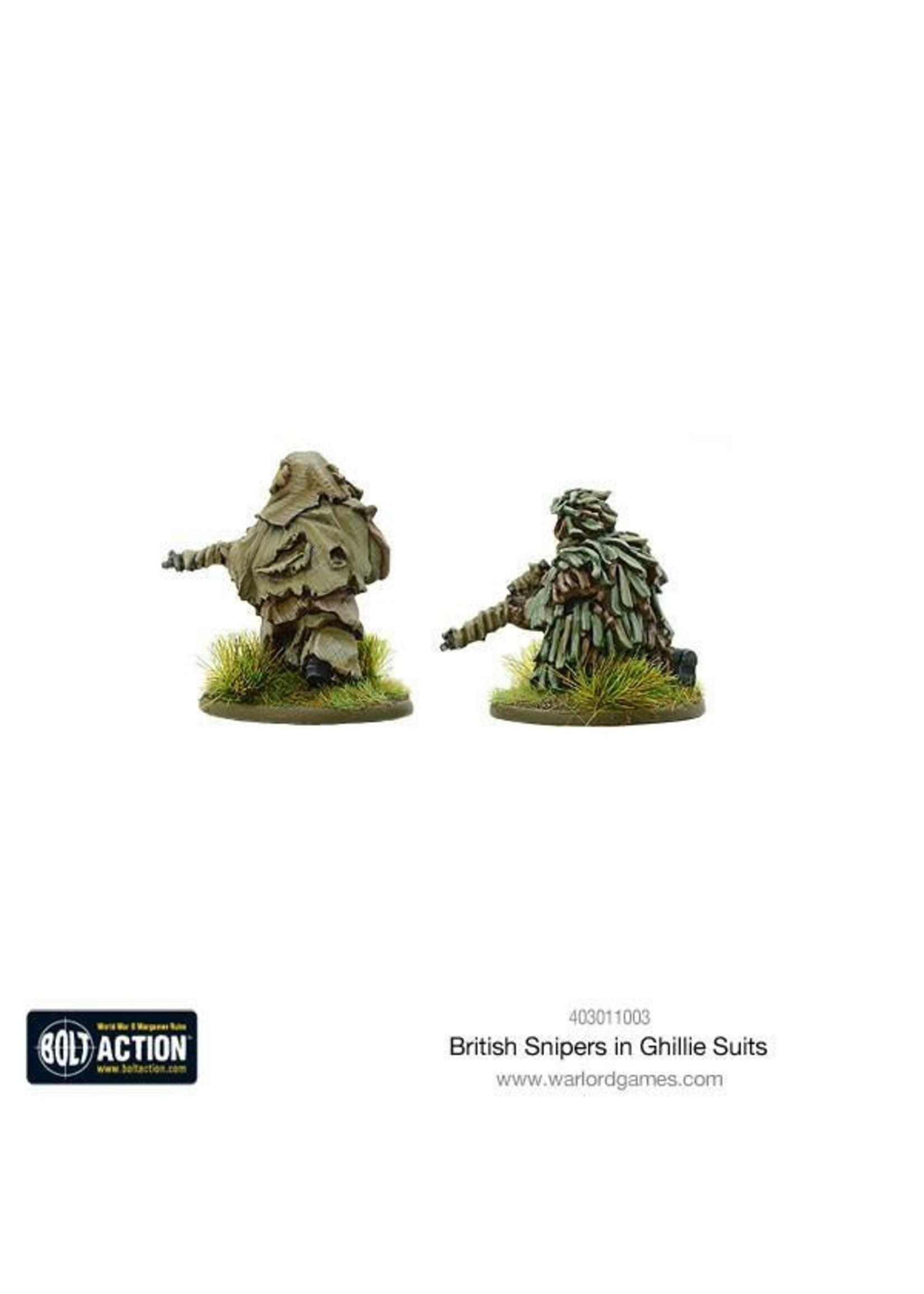 Bolt action British snipers in Ghillie suits