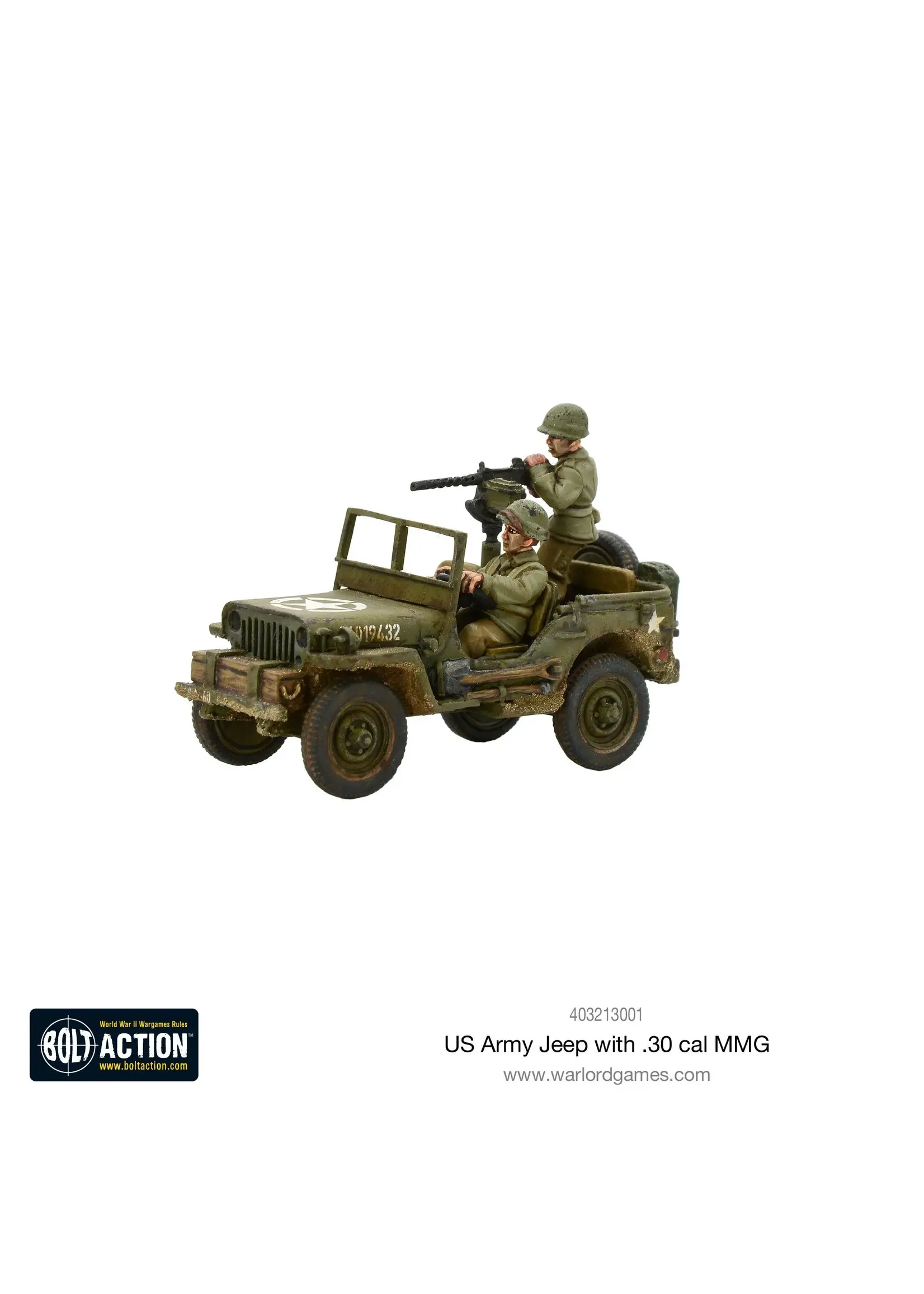Bolt action US army jeep with 30 cal MMG