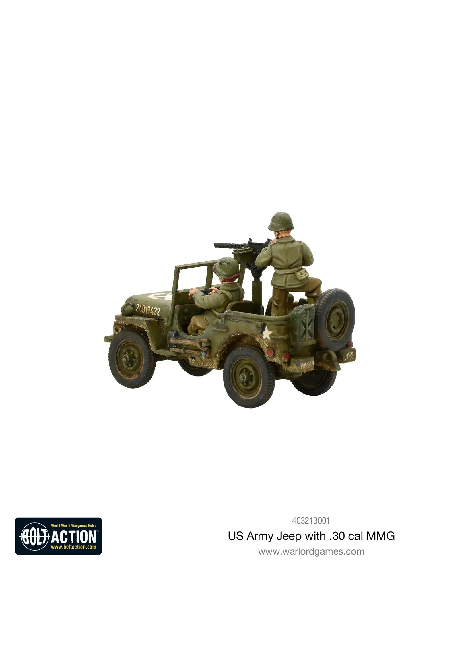 Bolt action US army jeep with 30 cal MMG