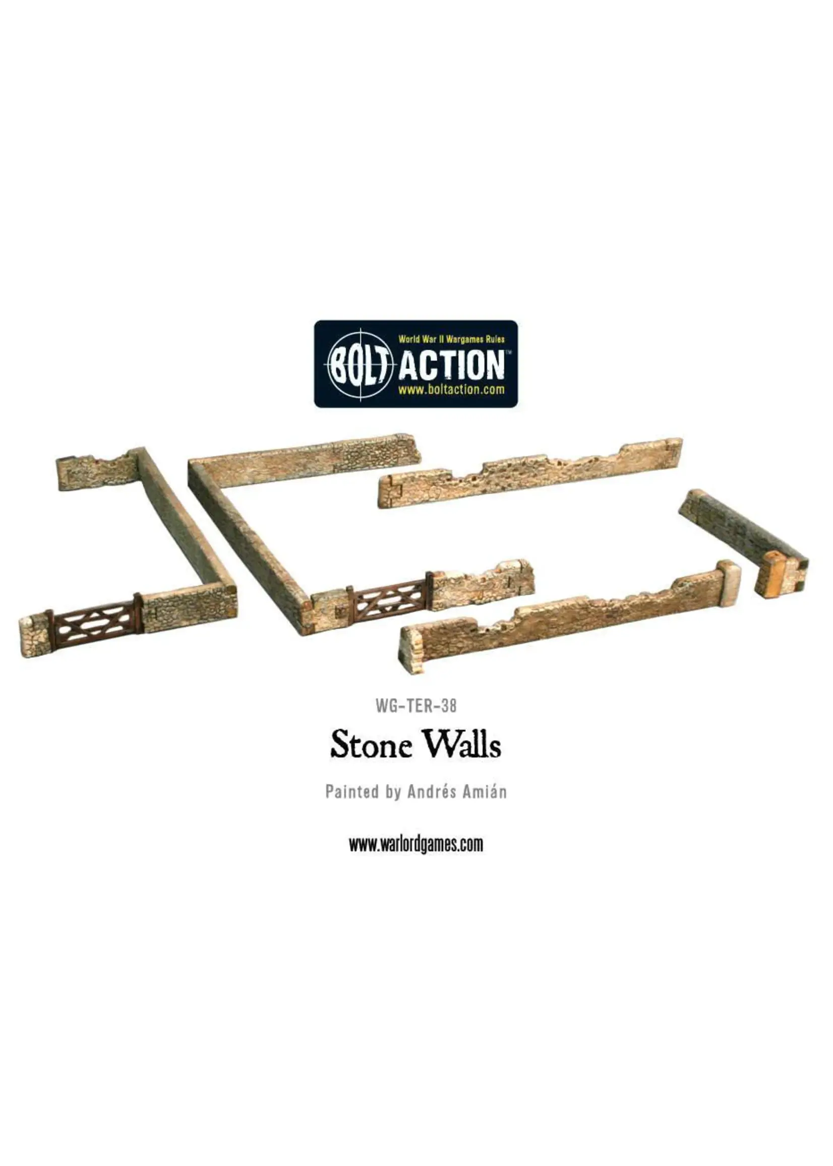 Bolt Action 2 Scenery Stone Walls - EN