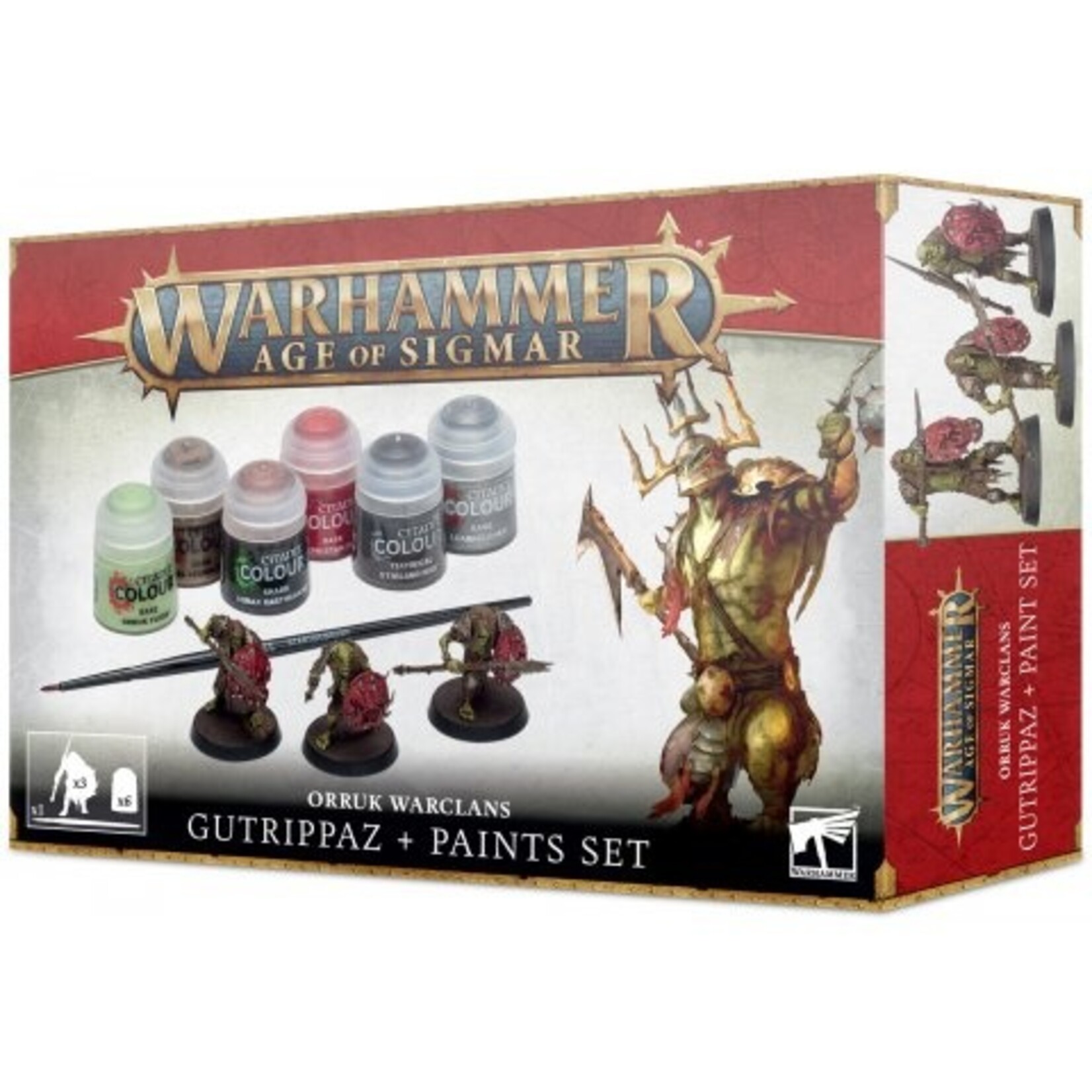 Warhammer: age of sigmar Orruk Warclans: Gutrippaz + Paints set
