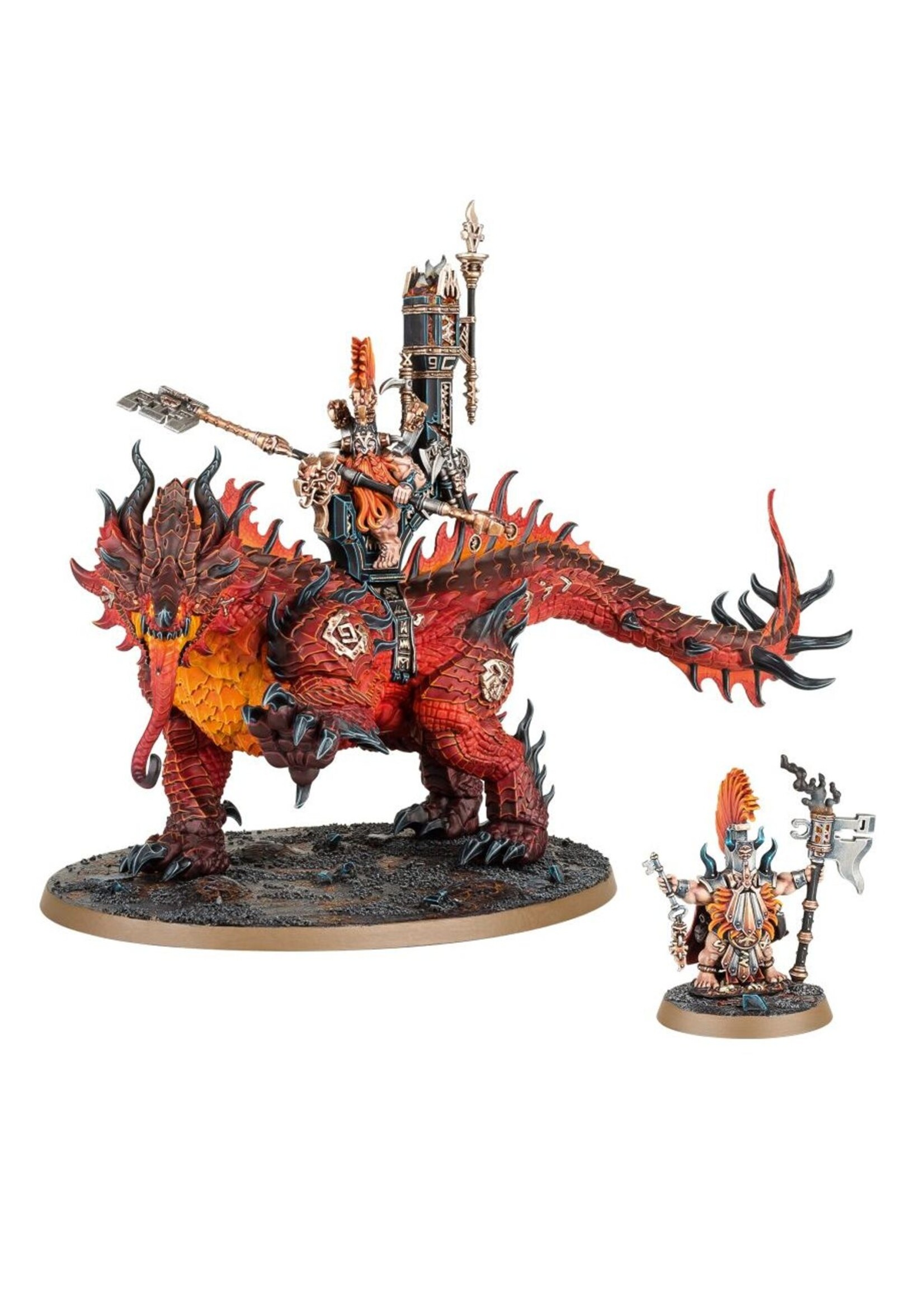 Warhammer: age of sigmar Fyreslayers: Auric Runefather/Magmadroth