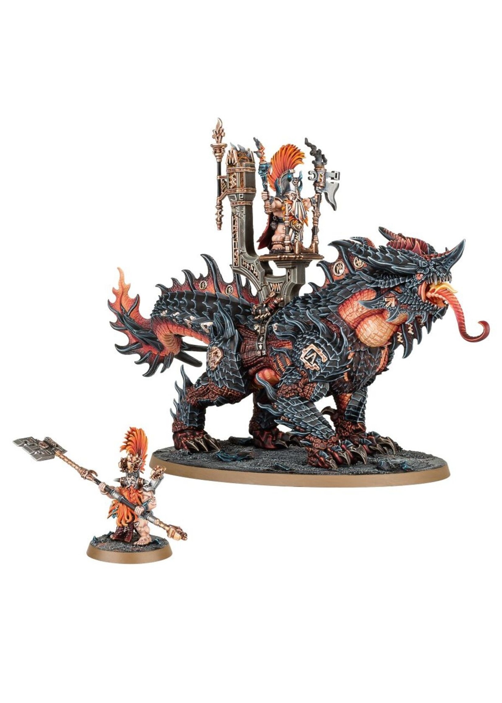 Warhammer: age of sigmar Fyreslayers: Auric Runefather/Magmadroth