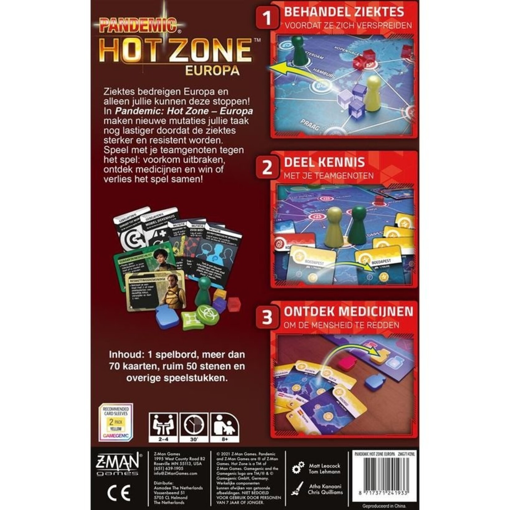 Z-Man Games Pandemic: Hot Zone - Europe - Boardgame - Eng