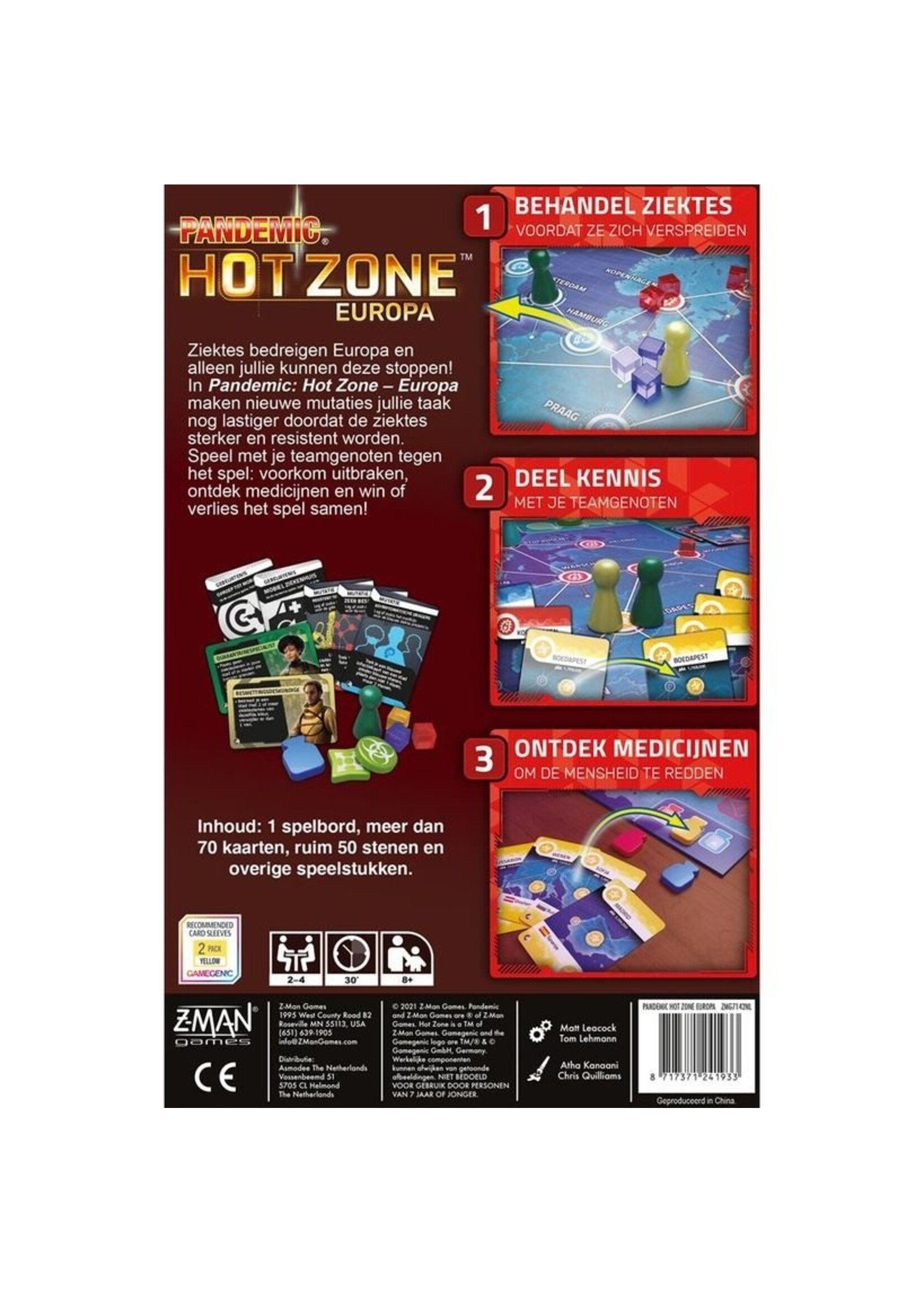 Z-Man Games Pandemic: Hot Zone - Europe - Boardgame - Eng