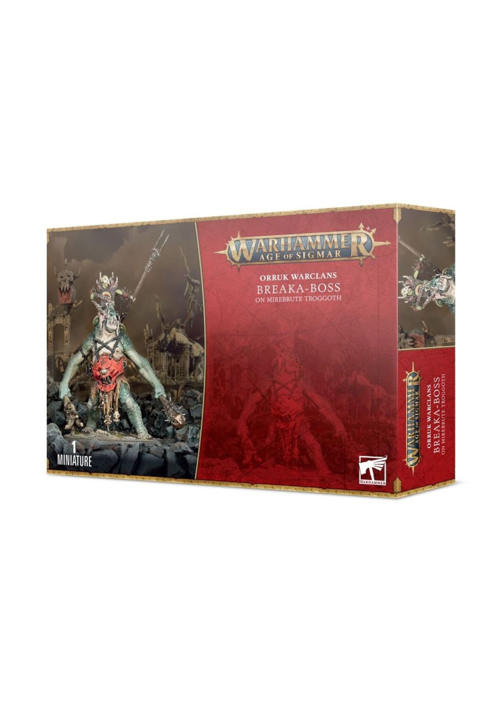 Warhammer: age of sigmar Orruk Warclans: Breaka-Boss on Mirebrute Troggoth
