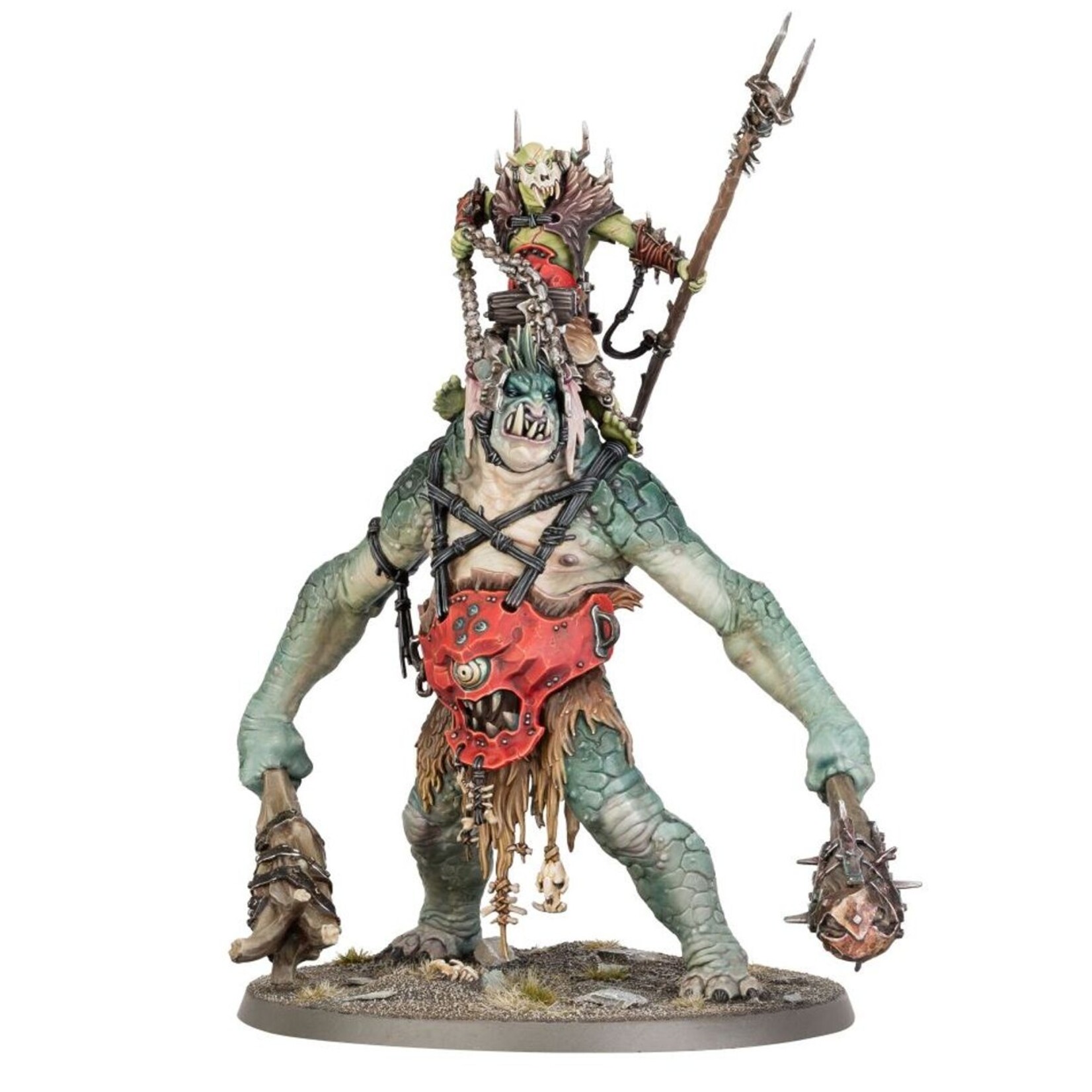 Warhammer: age of sigmar Orruk Warclans: Breaka-Boss on Mirebrute Troggoth