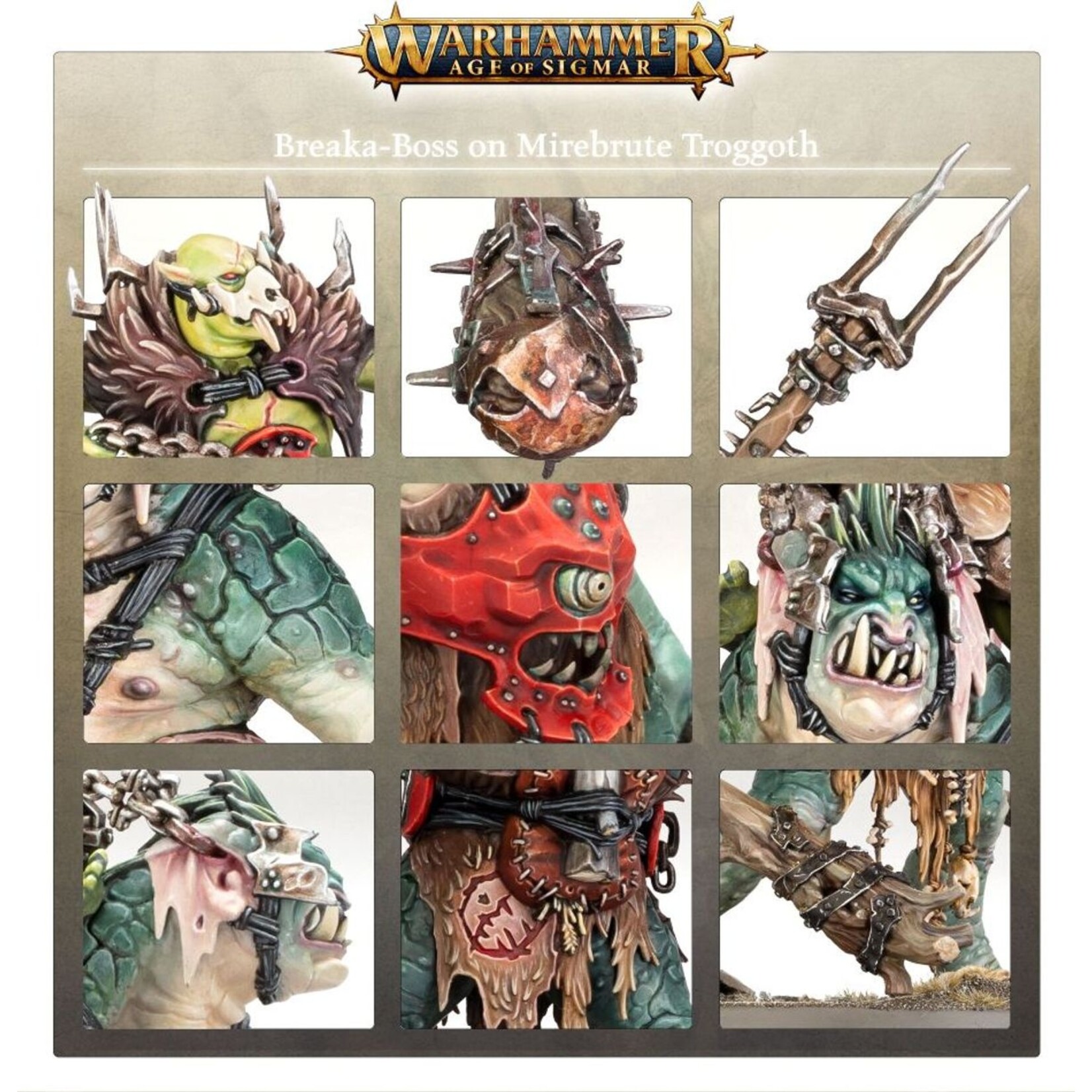 Warhammer: age of sigmar Orruk Warclans: Breaka-Boss on Mirebrute Troggoth