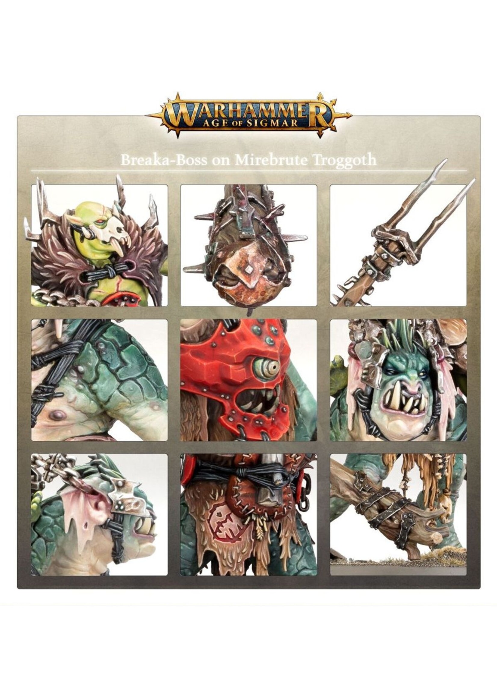 Warhammer: age of sigmar Orruk Warclans: Breaka-Boss on Mirebrute Troggoth