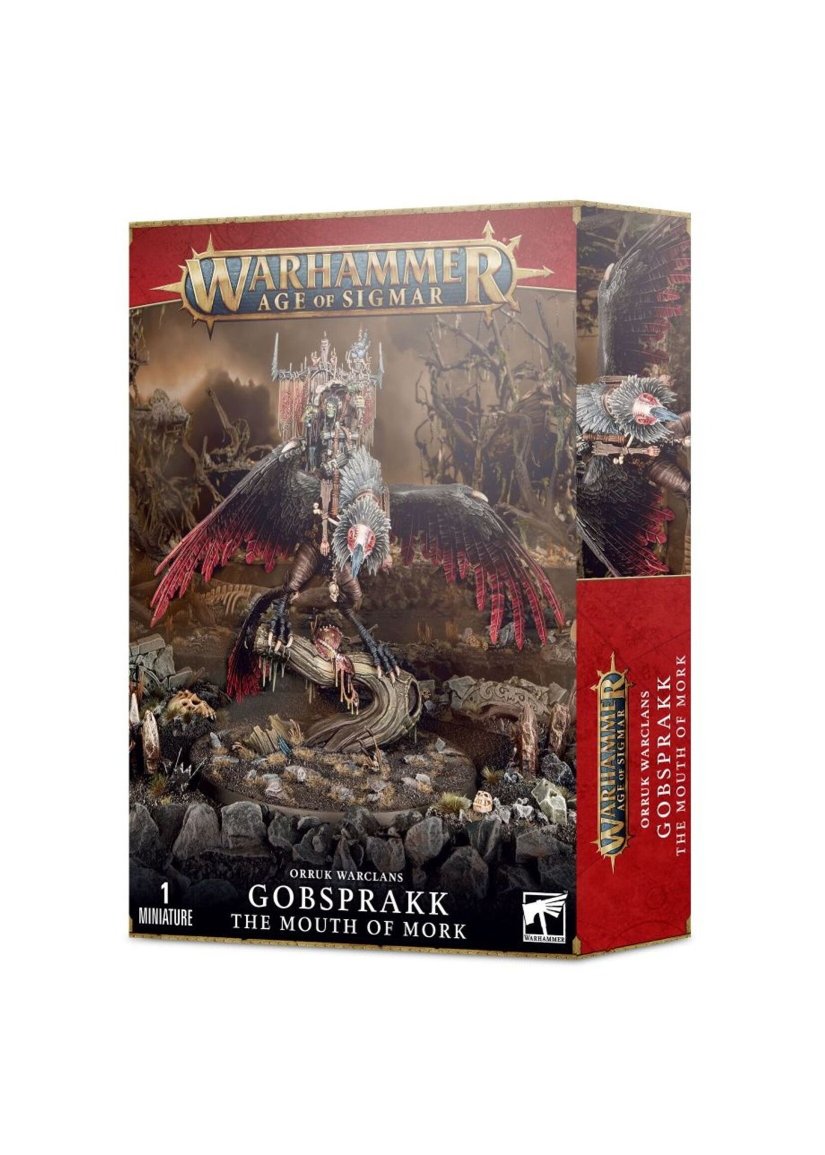 Warhammer: age of sigmar Orruk Warclans: Gobsprakk, The Mouth of Mork / Killaboss on Corpse-Rippa Vulcha