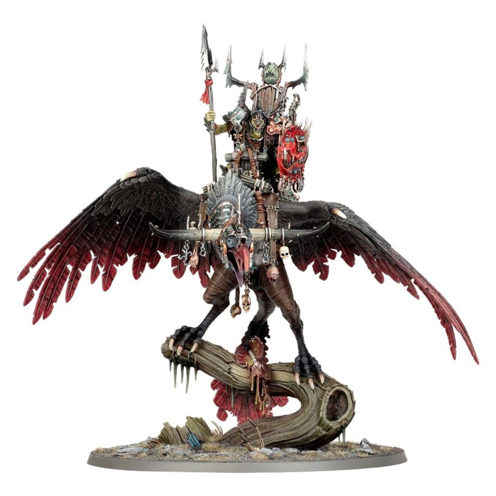 Warhammer: age of sigmar Orruk Warclans: Gobsprakk, The Mouth of Mork / Killaboss on Corpse-Rippa Vulcha