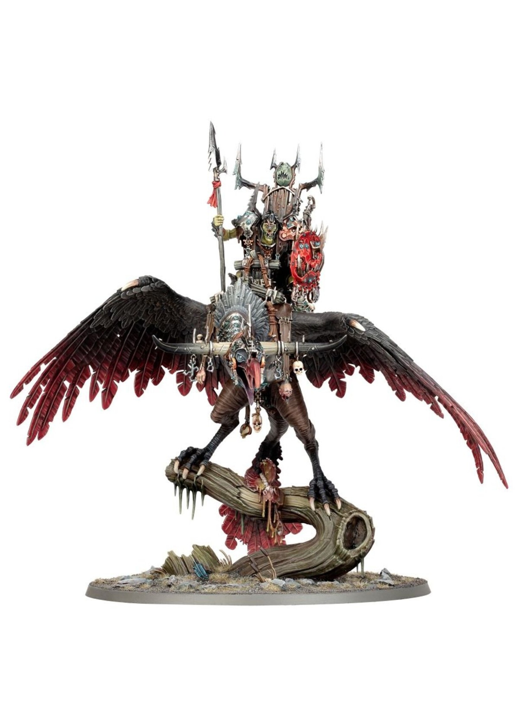 Warhammer: age of sigmar Orruk Warclans: Gobsprakk, The Mouth of Mork / Killaboss on Corpse-Rippa Vulcha