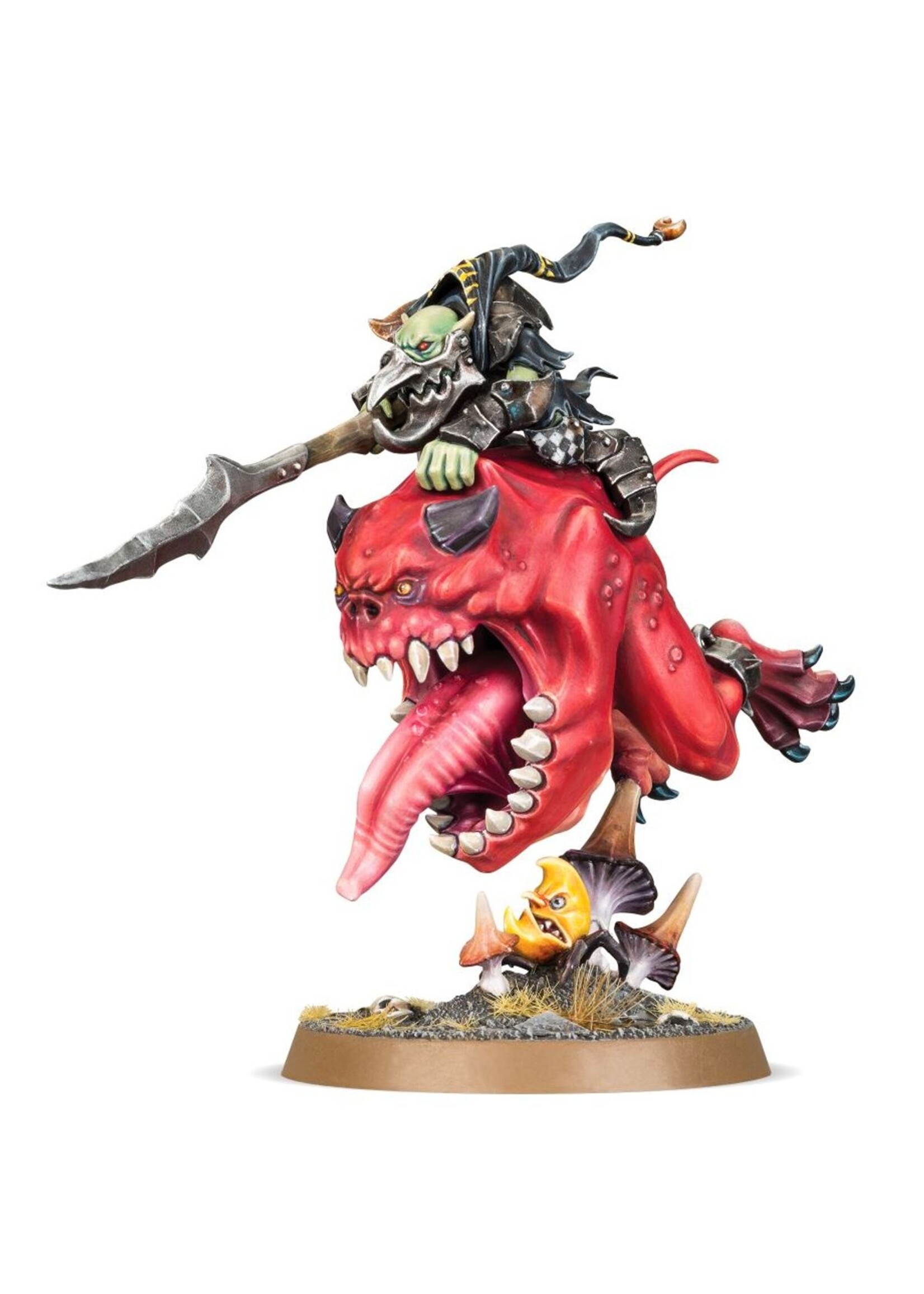 Warhammer: age of sigmar Gloomspite Gitz: Loonboss on Giant Cave Squiq
